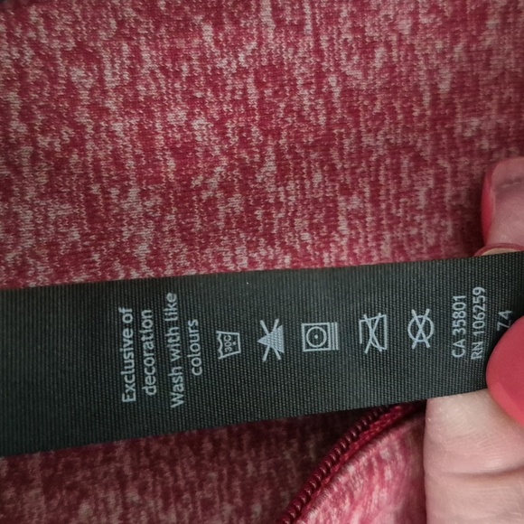 Lululemon Mens Surge Warm Half Zip Long Sleeve Red Space Dye Zip Pocket - Picture 7 of 7